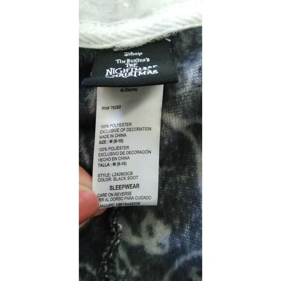 Disney The Nightmare Before Christmas Plush Hooded Sleepware-Loungewear suit M - Picture 4 of 13